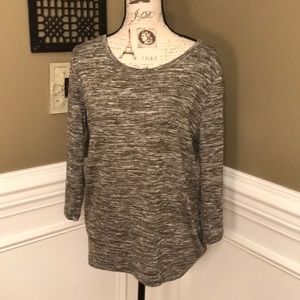 Cato Green and White Knit Top.